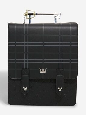 New Loungefly Disney Kingdom Hearts Plaid Keyblade Mini Backpack